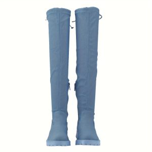 Women's Regular And Wide Calf Over-the-knee Denim Boot