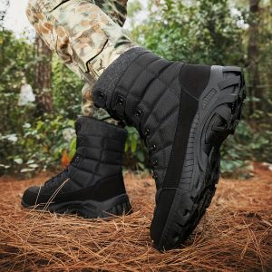 Autumn And Winter New Round Toe Boots Outdoor Hiking Boots Trendy Fashion Lace-Up Boots Outdoor Versatile Men'S Boots